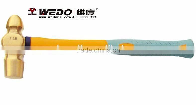 High quality brass ball peen hammer; Die forged;China Manufacturer;OEM service; No MOQ