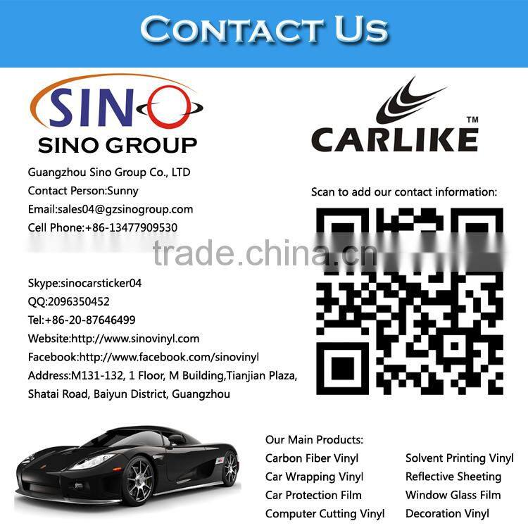 China Guang Zhou Air Free Carbon Fiber 4D Vinyl Car Film