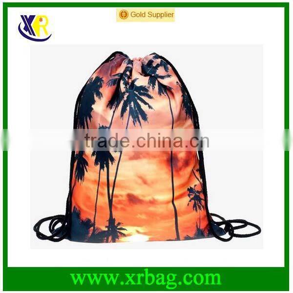 Women Mochila Man Gym bags Travel Backpack Sunset Printing Drawstring Laundry Bag