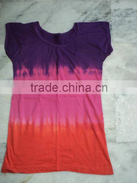 hand printed ladies t-shirts new stripes tie dye