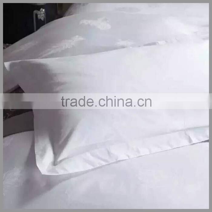 Hot Sale White feather Jacquard Hotel Bed Sheet/ Cotton Hotel Duvet Covers