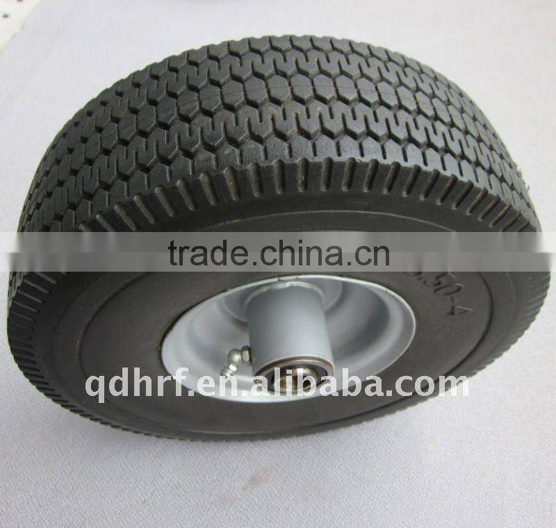 wagon solid PU foam wheel tyres 3.50-4