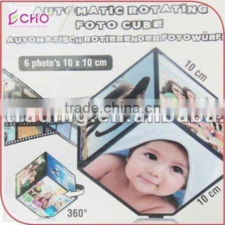 Photo Frame,Cube auto rotation Photo Frame,10CM Cube Photo Frame