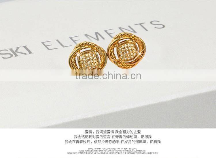 Gold plating Cubic zirconia small earring