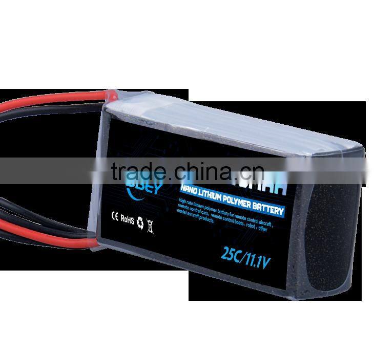 Factory Long life RC car lithium polymer battery 2s 900mah 25c remote controlled car hard case lipo pack