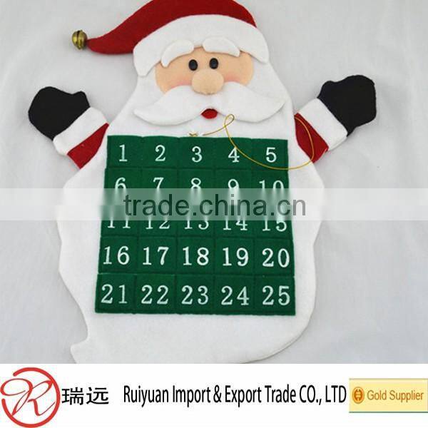 2016 Alibaba Website China high quality fashional felt christmas calendar