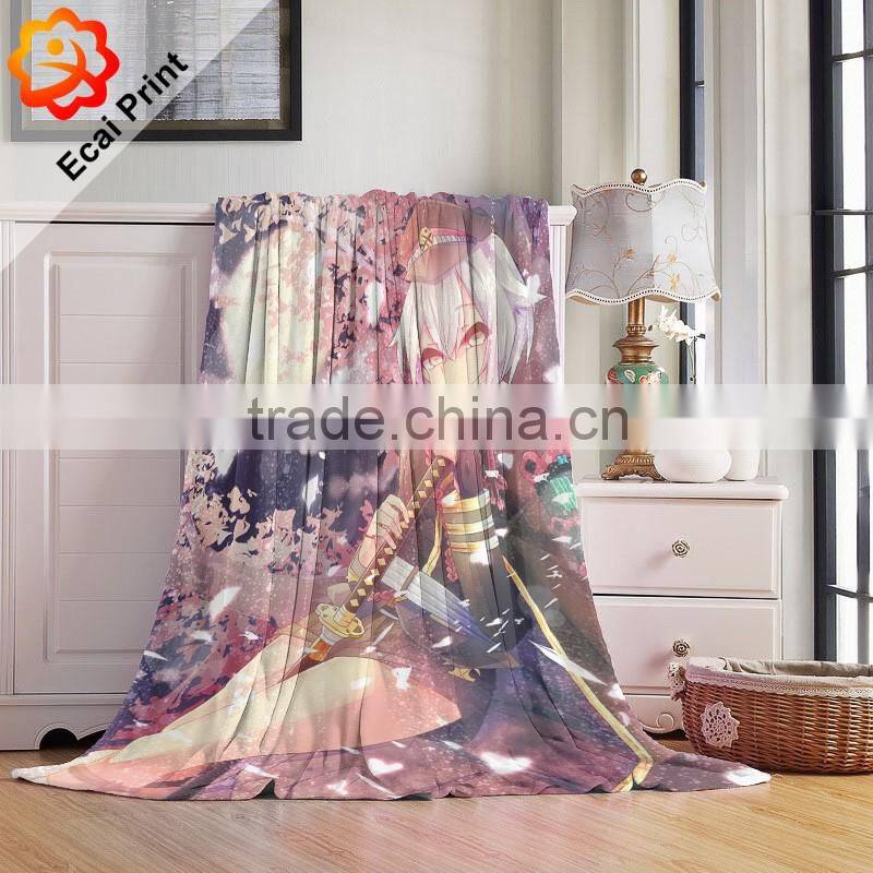 Wholesale home printing custom made fur blanket