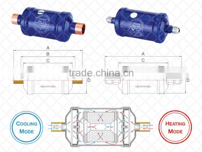 Best Bi-Flow Reversible Heat Pump Air Conditioning Filter Drier, Alco DMB BFK Bi-Directional Steel Liquid Line Filter Drier