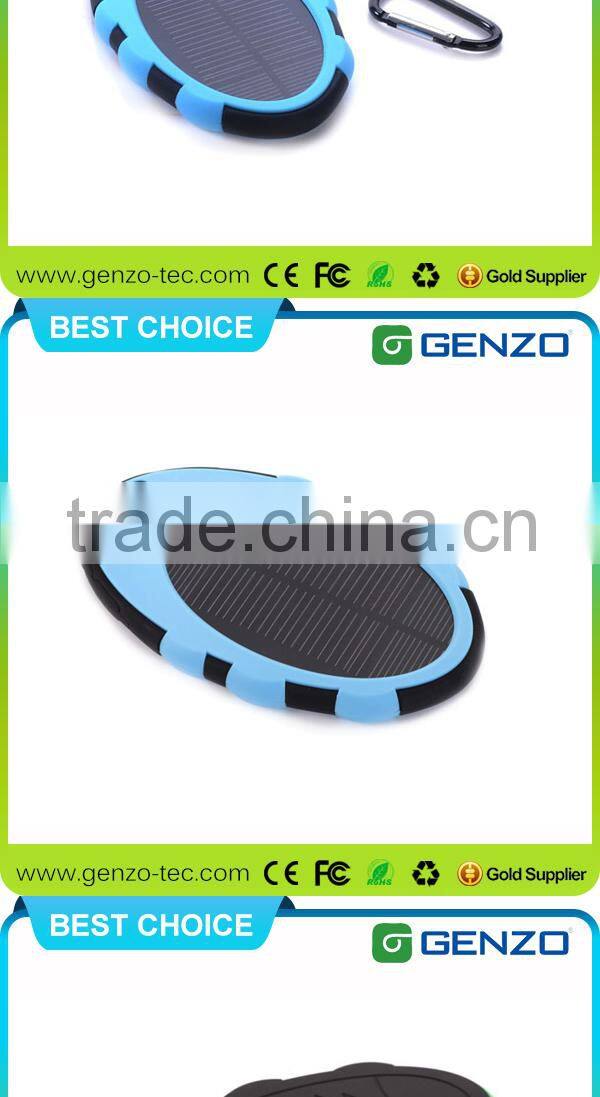 Best selling !!! China manufcturer Portable 5000mah solar power bank for mobile phone