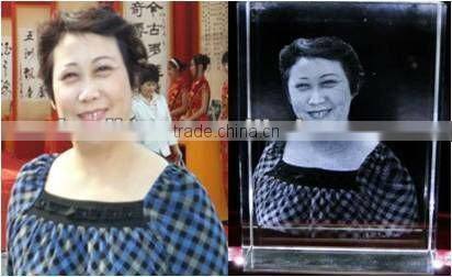 Inspired Technical 3D image crystal trophy higher resolution laser inside photo engraving machine