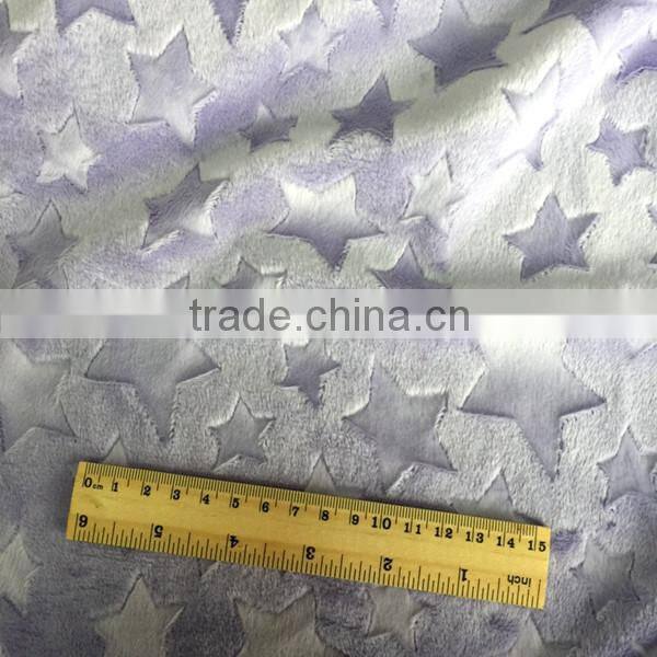 13% Off China Produced 50pcs MOQ Baby Loves Soft Star Embossed Fabric