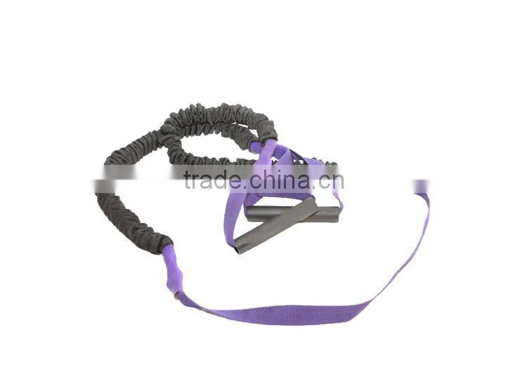 Extra Heavy 4 Feet sleeved latex fitness chest expander exercises