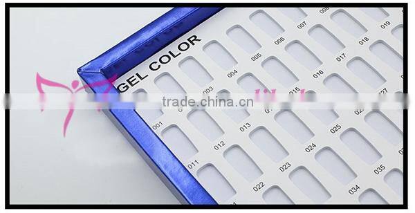 2015 newest 120 space PU leather Nail Art Salon Color Chart Nail Gel Polish Display Book