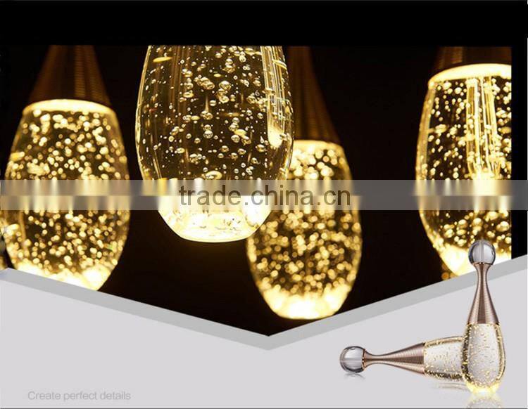 Stainless Steel Dining Room Pendant light SMD5730 LED Crystal Pendant Lamps