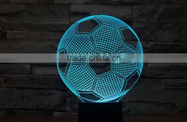 59-Football Model Night Light 3d Lamp Colorful 3d Illusion Art Lamp 3d Acrylic Sculpture Lamp