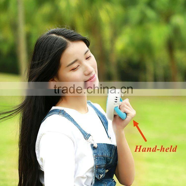 Outdoor and Desk Multi Use Mini Fan USB 2016 Innovative Promotional Gift Rechargeable mini fan