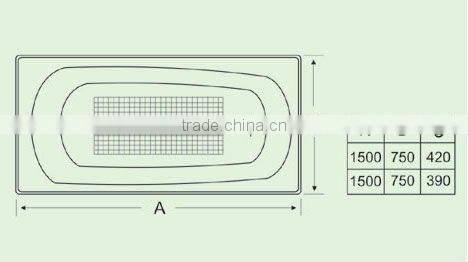 supplier sell enameled cast-iron bathtub without skirt/bathtub/burliness cast iron bathtub manufacture
