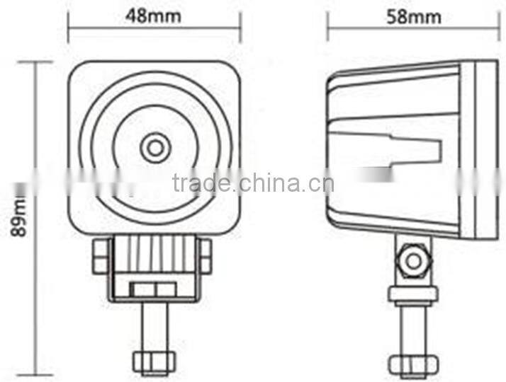 Truck boat off road tractor led working lights IP68 10 watt led work lights 10W work light