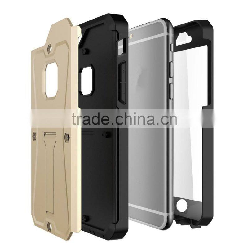 3 in 1 armor phone case for iphone 6s 6 plus with kickstand and strong shockproof function