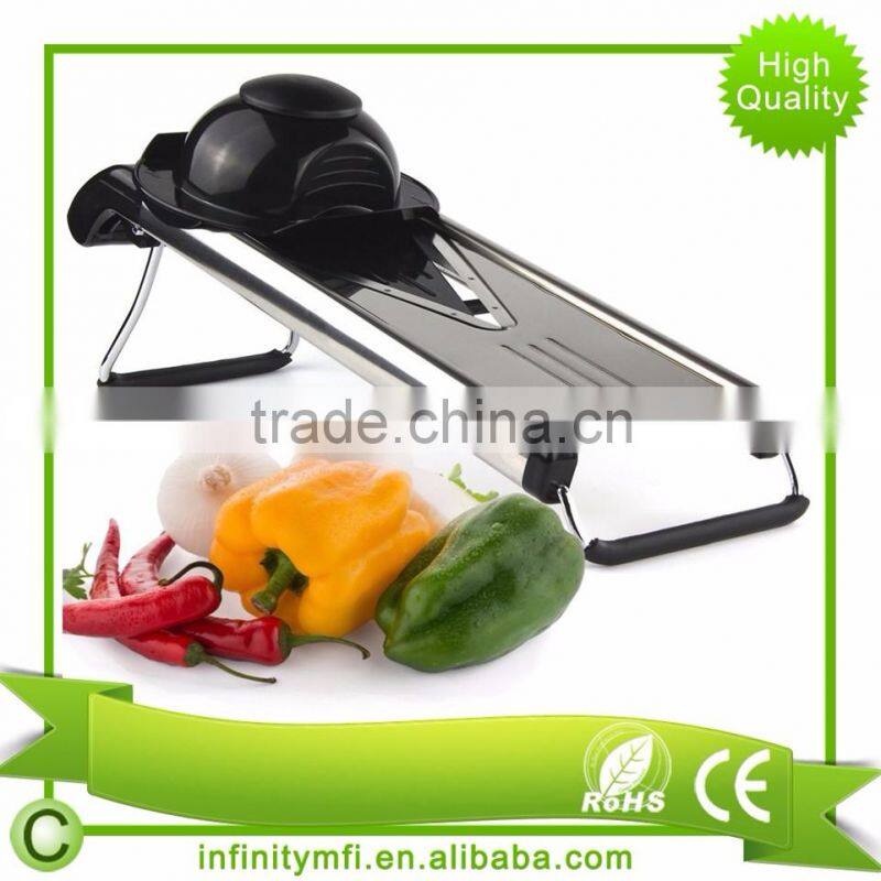 Best Sell Mandoline Vegetable Chopper Food Slicer Stainless Steel With 5 V Blades For Julienne Grate Slice