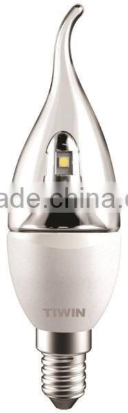 TUV GS CE ROHS CERTIFICATE E14 4W led twisted led bulb candle light