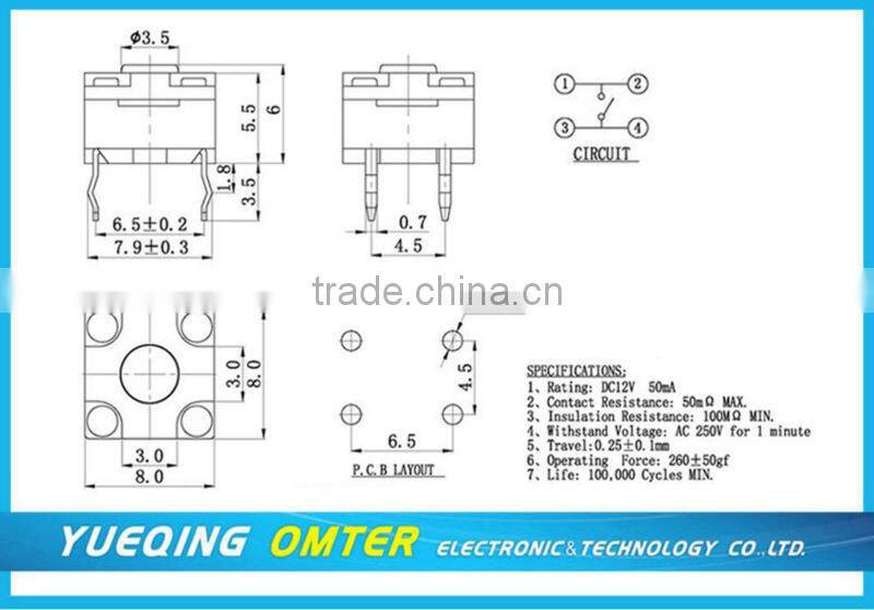 TS0881-0601c tact switch suppliers