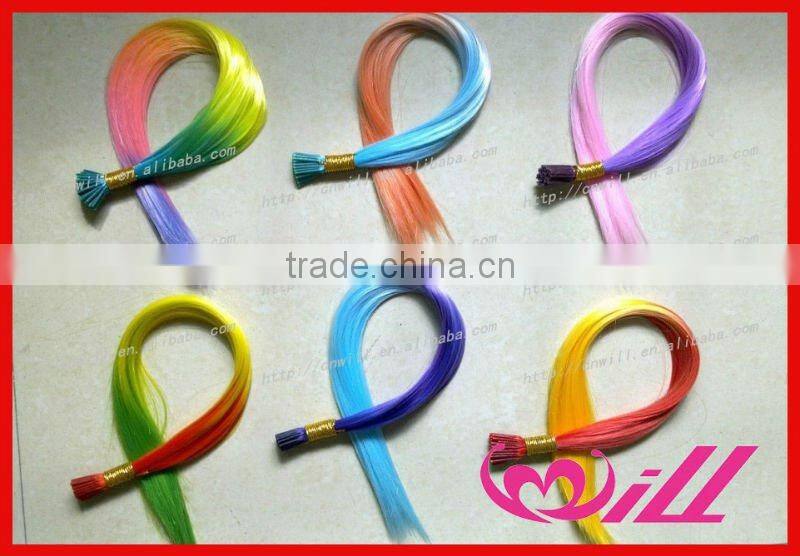 pretty two tone hair extension rainbow hair extension