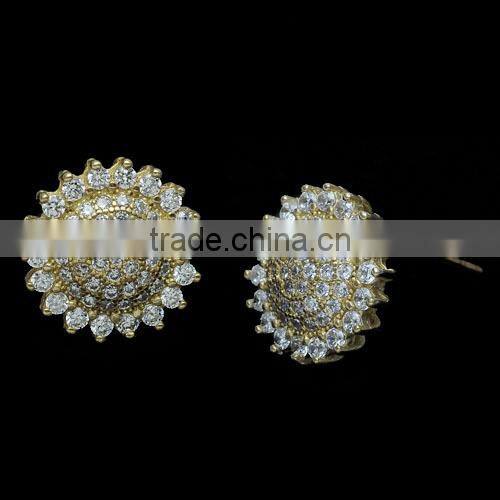 Beautiful Rhinestone Sunflower Earrings For Girls