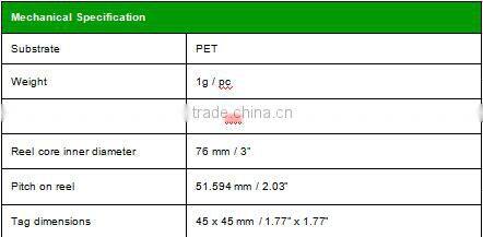 Best quality 13.56Mhz HF RFID Tag Label inlay