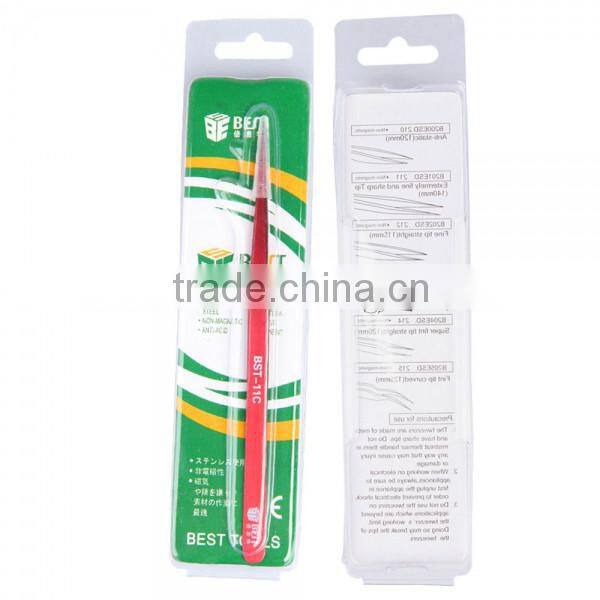 BST-11C Highly Precise Colored Professional Stainless Steel Tweezers