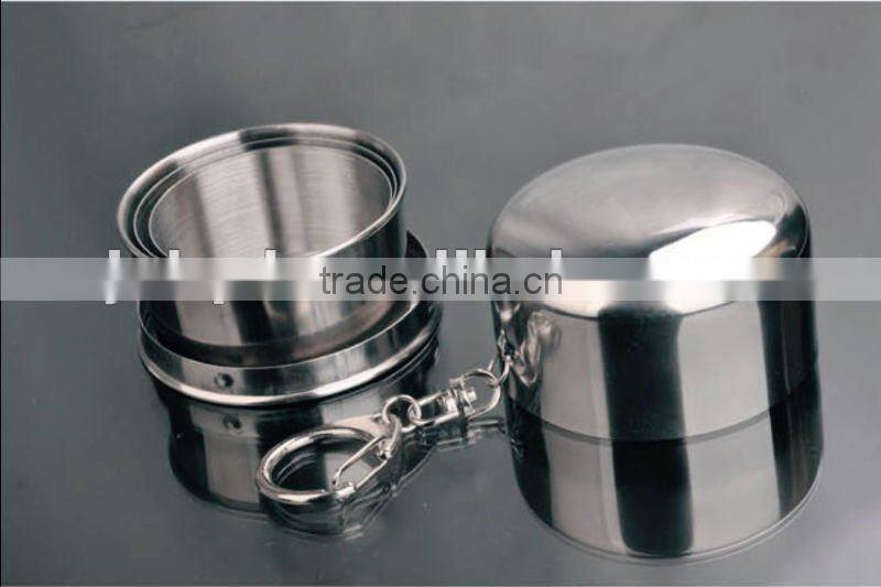 180ml Stainless steel folding drinking cup with 3 sections