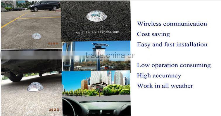 Surface mount parking space detector sensor network type wireless vehicle detection