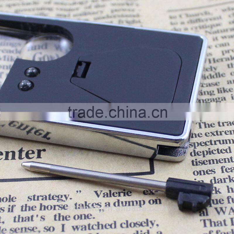 3X 10X Jewelers Loupe Magnifier Magnifying 4LED UV Light Money Detector Ballpen