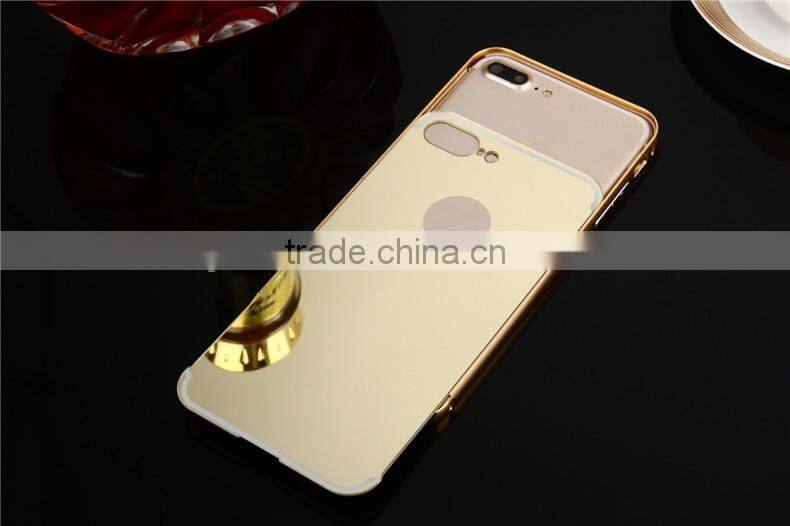 Hot For iPhone 7 Aluminum Alloy Case Metal Bumper Frame Case With Mirror Effect