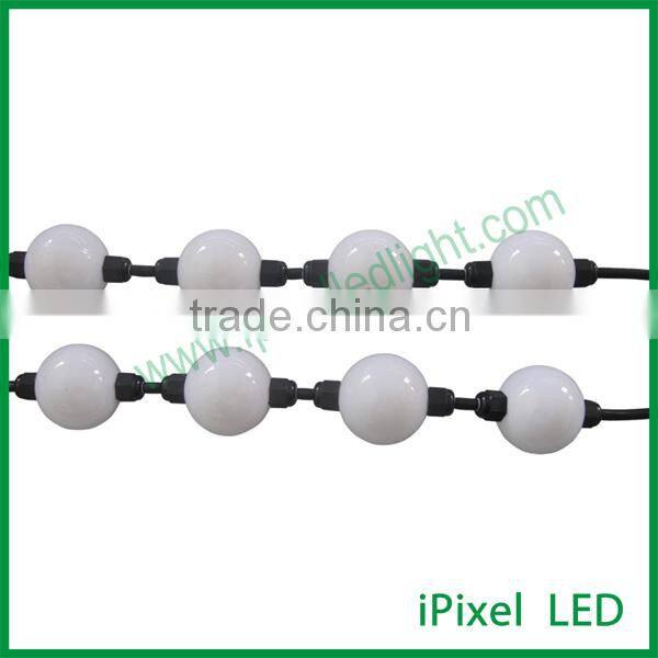 iPixel LED 50mm high lumen ws2801rgb led pixel round ball string in holiday lighting