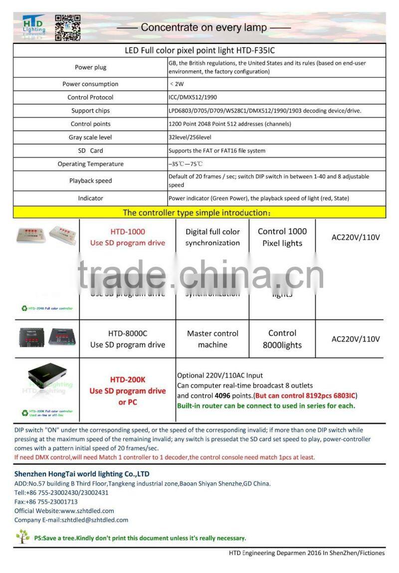 3pcs SMD5050 waterproof led point 30mm programming led pixel point light