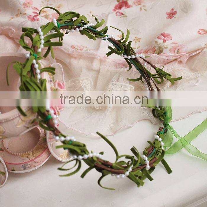 Fabulous hand-made girls flower head garlands for Wedding Prom Party And Christmas Decoration