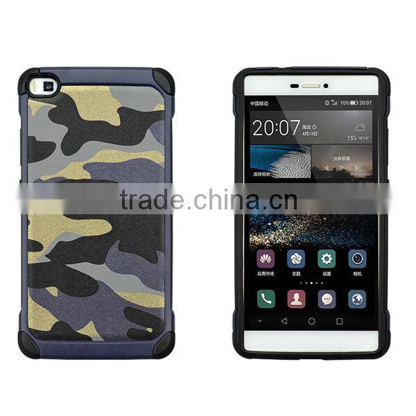 High Impact Camouflage Tree Skin 3 in 1 Hybrid Shockproof defender cover cases for Huawei P8