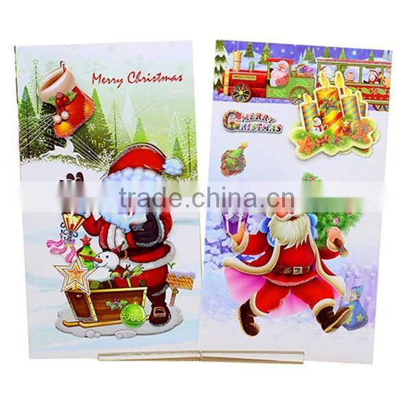 Custom good sell a5 size marry christmas greeting card in paper