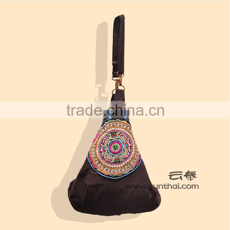 Wholesale Designer Thai Cotton Hobo Sling Bag Crossbody Bag Canvas Embroidery Bag