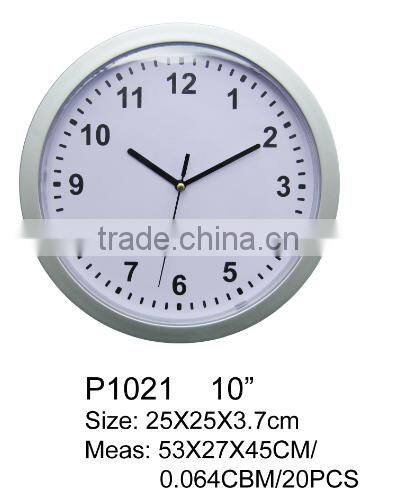 cheap round plastic wall clock