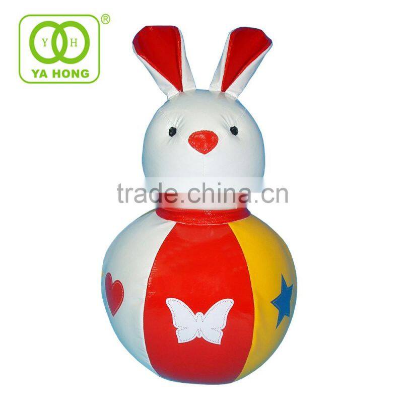 PVC leather baby little lovely rabbit doll or car shape