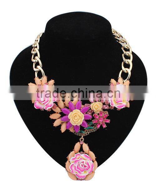 Hot Selling Flower Choker Collar Vintage Pendant Statement Necklace Women Necklaces & Pendants Fashion Necklaces for Women 2014