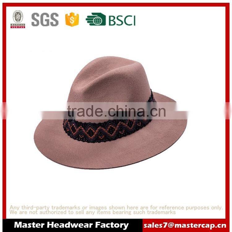 100% Polyester Women Fedora Hats