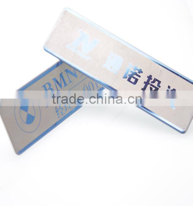 Wholesale promotional gift and craft high quality custom metal nameplate
