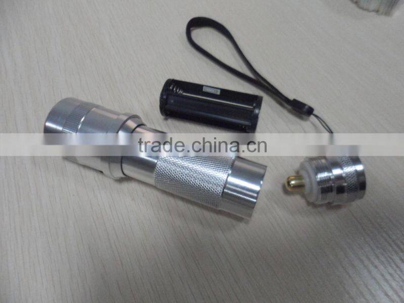 Newest style battery powered 3W color changing RGB led multicolor 10 colors flashlight