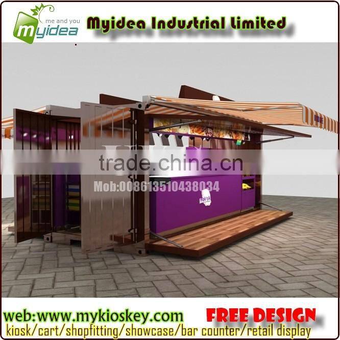 High end container kiosk, outdoor container shop customize