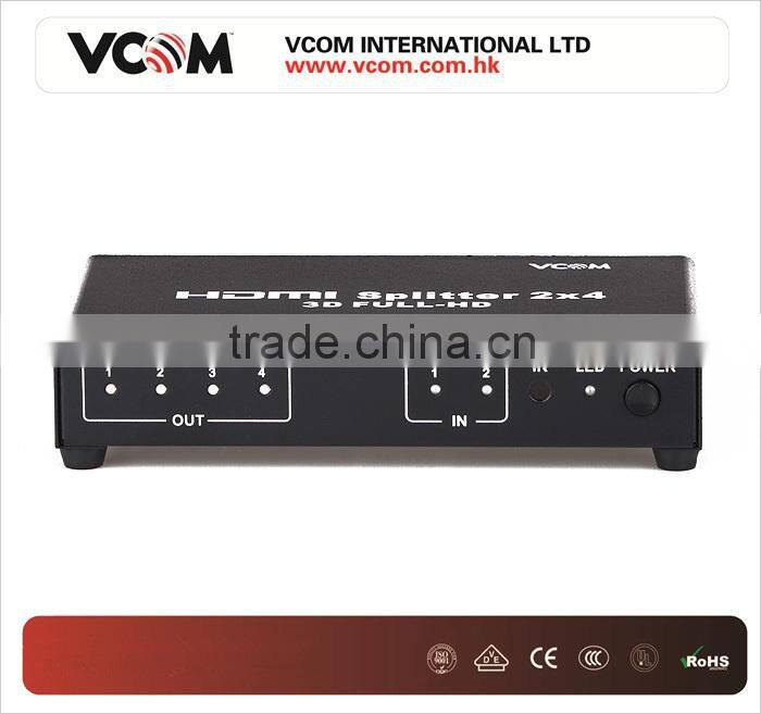 2015 New 2 in 4 Out HDMI Switch Splitter Supports 3D 1080P