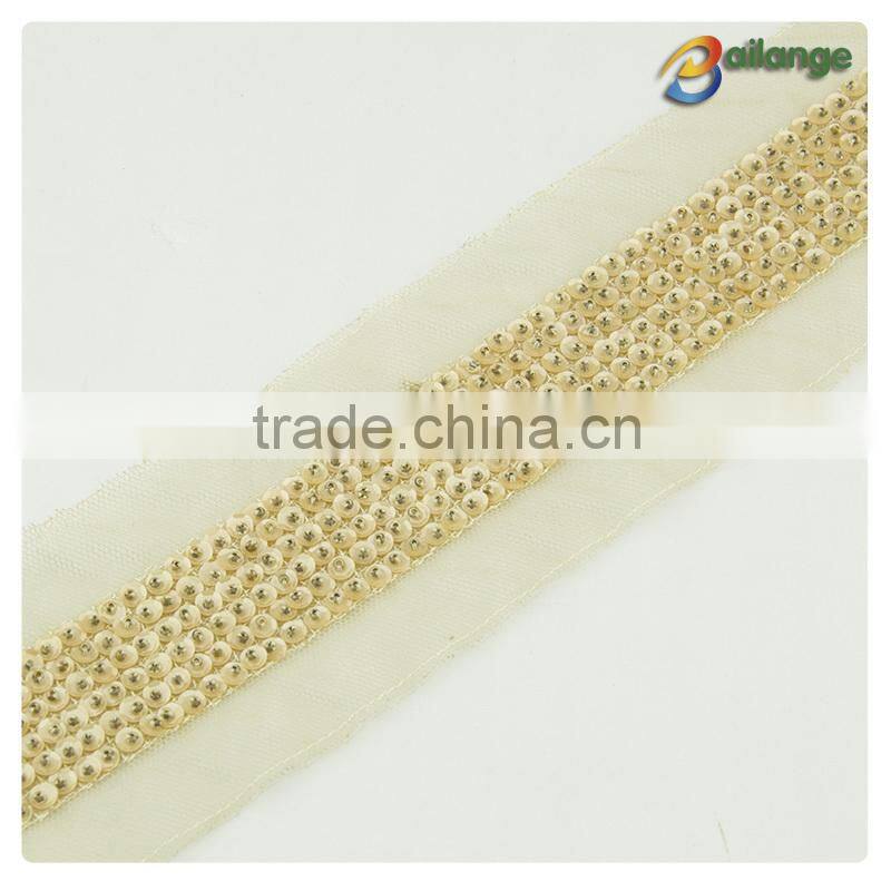 2015 new products handmade sequin and beaded motif for cushions