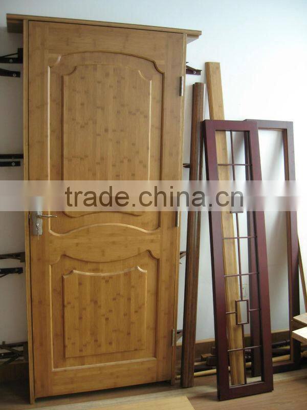 Solid dark carbonized a grade bamboo door